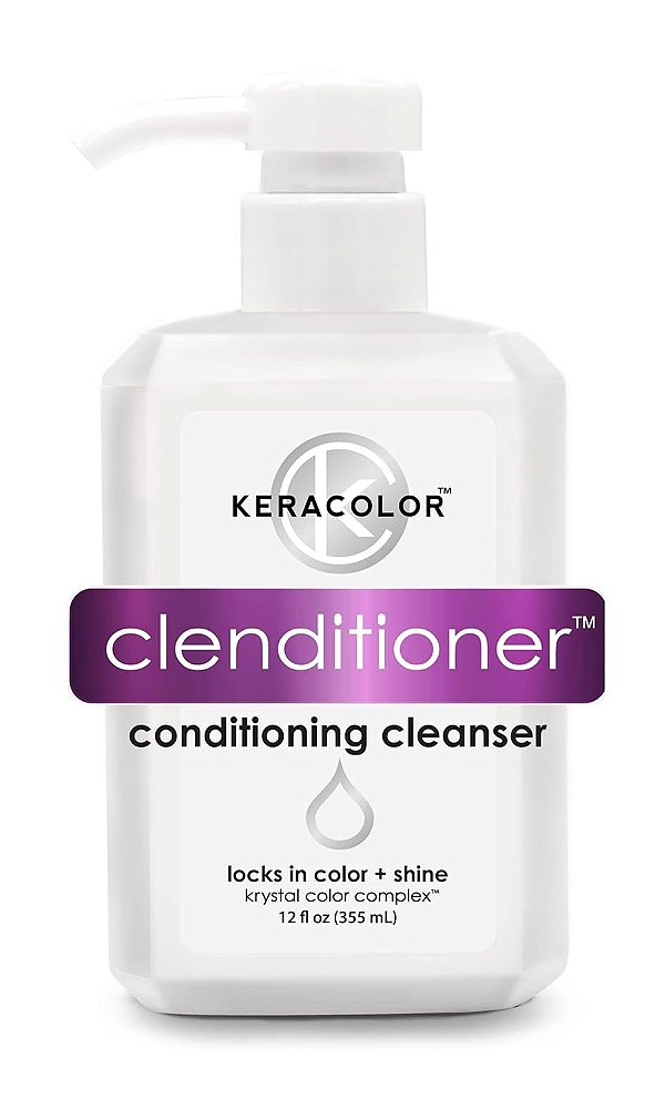 Clenditioner de Keracolor Condicionador de Limpeza Colorido Seguro para Prevenir Desbotamento - Substitui seu Shampoo, Infundido com Queratina (2 tamanhos)