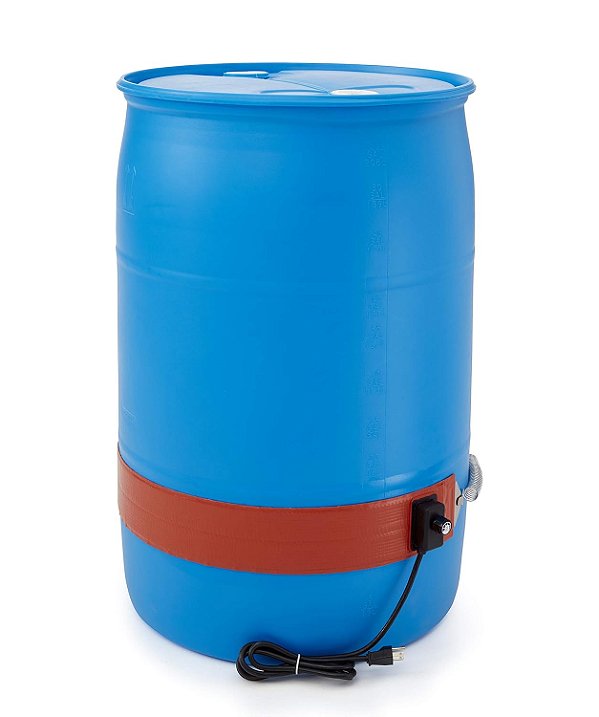 Aquecedor padrão de tambor de poliéster de serviço pesado BriskHeat DPCS15, para tambores de poliéster de 55 galões, borracha de silicone reforçada de 2 camadas, largura x comprimento: