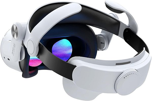 Acessórios de Faixa de Cabeça Compatíveis com Quest 2, Substituição de Faixa Elite para Suporte Aprimorado Super Macio com Espuma e Superfície Amigável à Pele de PU, Leve para Adultos e Crian