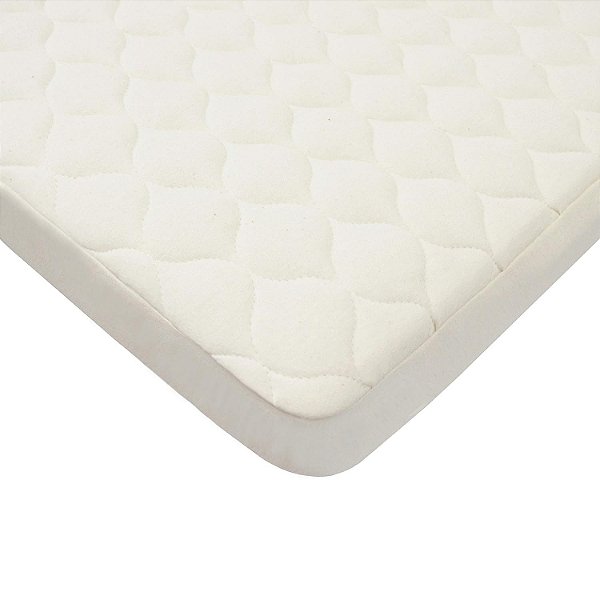 Protetor de Colchão de Berço Impermeável da American Baby Company, Capa de Protetor Acolchoada com Camada Superior de Algodão Orgânico, 33 x 15
