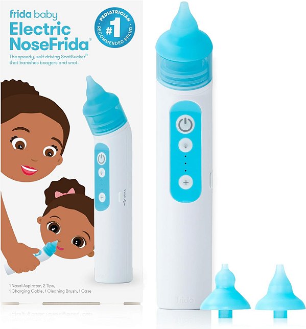 Aspirador nasal elétrico Frida Baby | Aspirador nasal recarregável por USB com diferentes níveis de sucção por Frida Baby