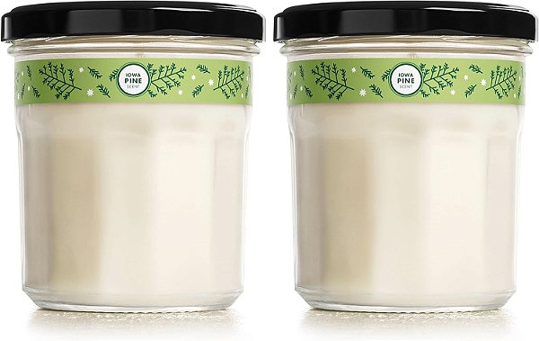 Vela de aromaterapia de soja MRS. MEYER'S CLEAN DAY, 35 horas de queima, feita com cera de soja e óleos essenciais, Edição Limitada Iowa Pine, 7,2 oz - Pacote com 2