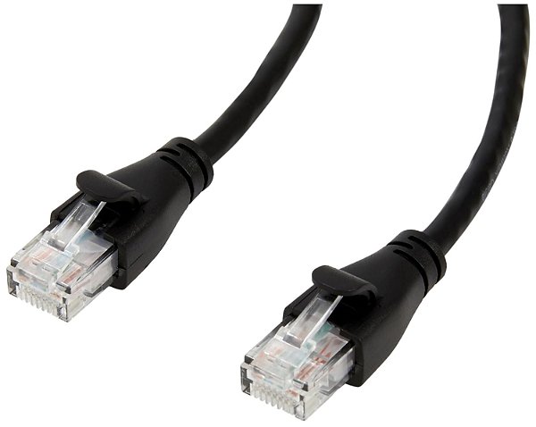 Cabo Patch Ethernet Cat 6 da Amazon Basics, velocidade de transferência de 1Gbps, conectores banhados a ouro, 5 pés - Pacote com 10 unidades
