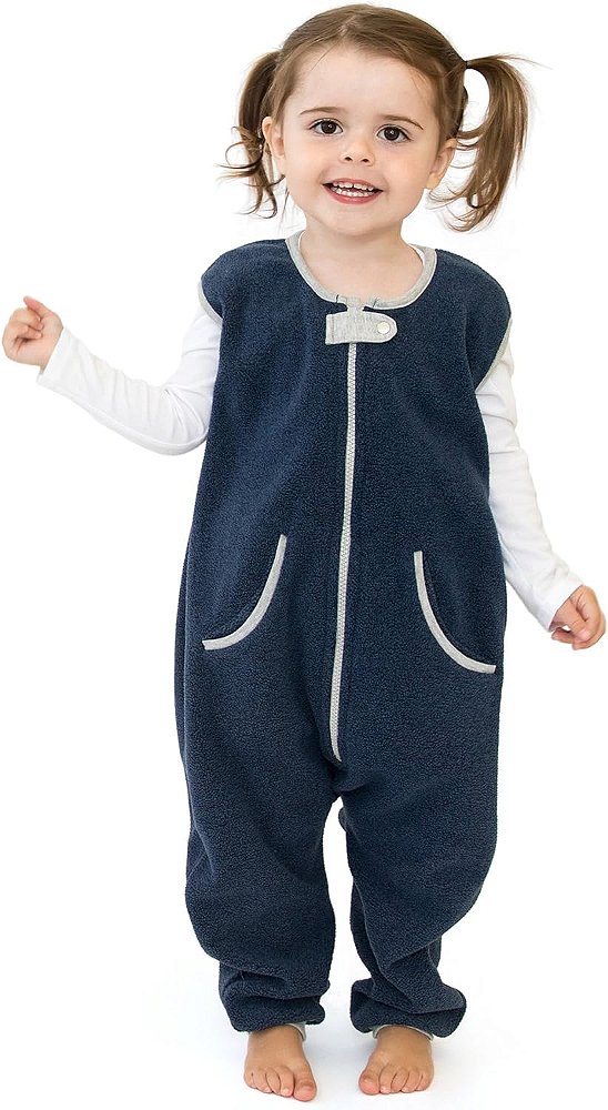 Saco de dormir para bebê Baby deedee Kicker com pés, azul marinho, 18 meses - 2T