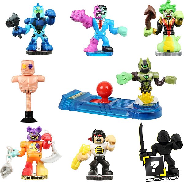 Pacote de Guerreiros Arcade Akedo Ultimate - Mini Figuras de Ação para Batalhas Exclusivas da Amazon