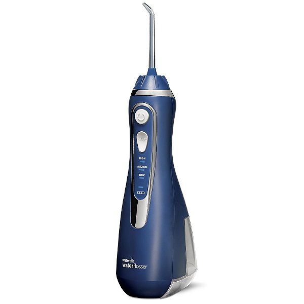 Irrigador Oral Avançado Waterpik Sem Fio para Dentes, Gengivas, Aparelhos Dentários, Cuidados Dentários com Bolsa de Viagem e 4 Ponteiras, Aceito pela ADA, Recarregável, Portá