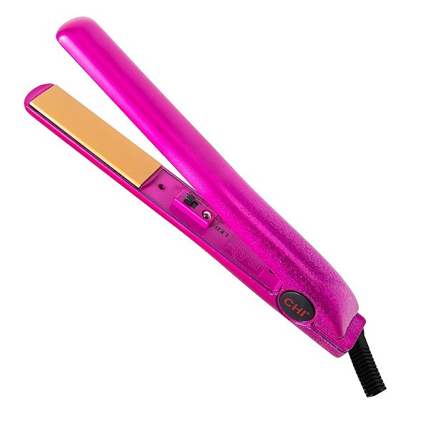 Prancha Alisadora de Cabelo de Cerâmica Original CHI | 1 Polegada de Placas Flutuantes de Cerâmica | Aquecimento Rápido | Interruptor Analógico Ligado/Desligado | Cor Fúcs