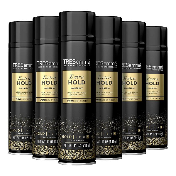 TRESemmé Spray Fixador Extra Forte Pacote com 6 unidades com Tecnologia Pro Lock para Controle de Frizz por 24h 11 oz