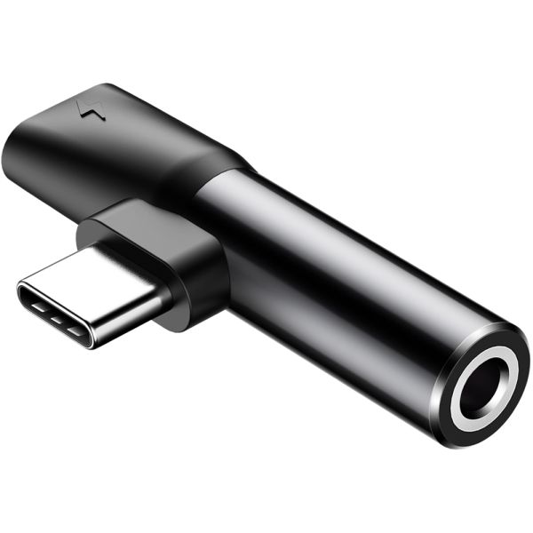 Adaptador Baseus L41 USB-C a USB-C + Jack 3.5 mm - Negro (CATL41-01)