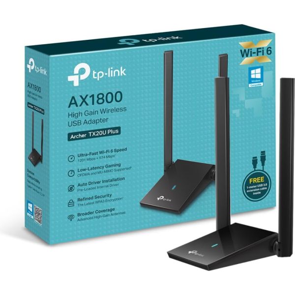 Adaptador PCIe TP-Link Archer TX20U Plus AX1800 Wi-Fi 6 Dual BandAdaptador PCIe TP-Link Archer TX20U Plus AX1800 Wi-Fi 6 Dual Band