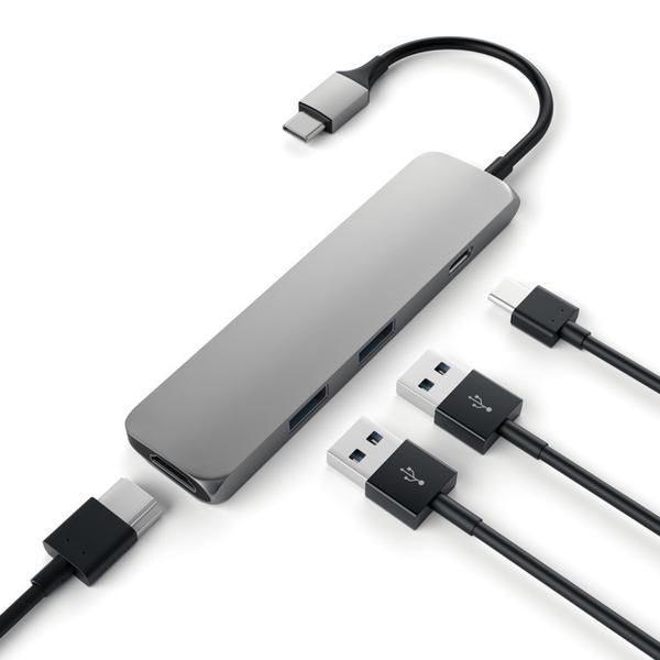 ADAPTADOR SATECHI ST-CMAM MULTI USB-C CINZA