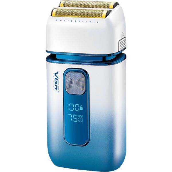 Aparelho de Barbear VGR V-362 Recarregável Edição AFA Argentina - Azul/Branco