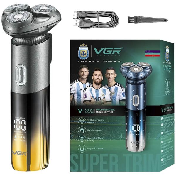 Barbeador Elétrico VGR Voyager V-392 AFA Argentina - Gold/Grey