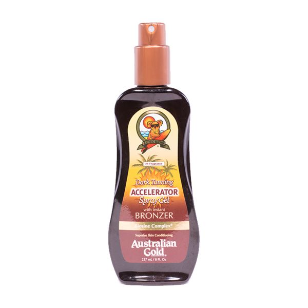 Bronzer em gel Spray Australian Gold Acelerador de Bronzeamento Escuro - 237 mL
