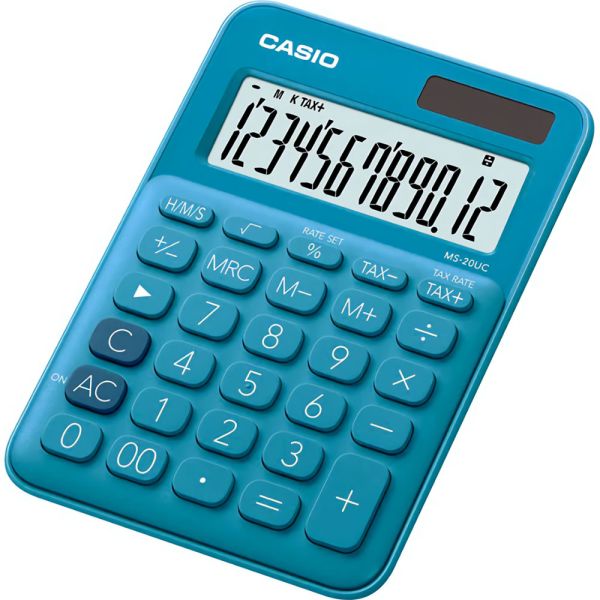 Calculadora Compacta Casio MS-20UC-BU - Azul