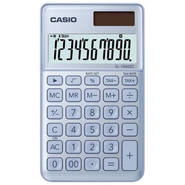 Calculadora Compacta Casio SL-1000SC-BU-W-DP - Azul