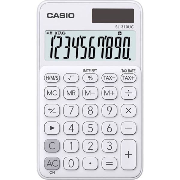 Calculadora Compacta Casio SL-310UC-WE-N-DC - Branco
