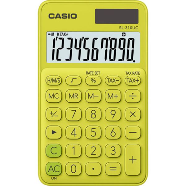 Calculadora Compacta Casio SL-310UC-YG-N-DC - Amarelo