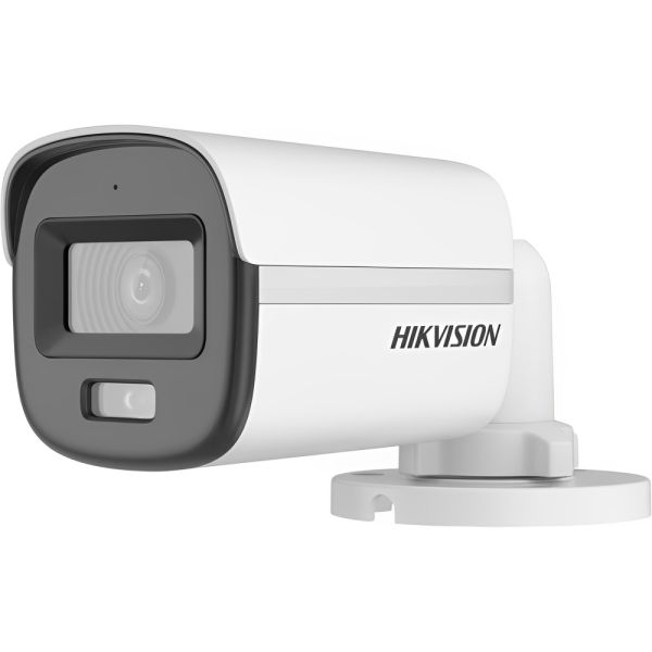 Câmera de Vigilância Hikvision Bullet DS-2CE10KF0T-LPFS 3K Colorvu 2.8mm - Branco/Preto