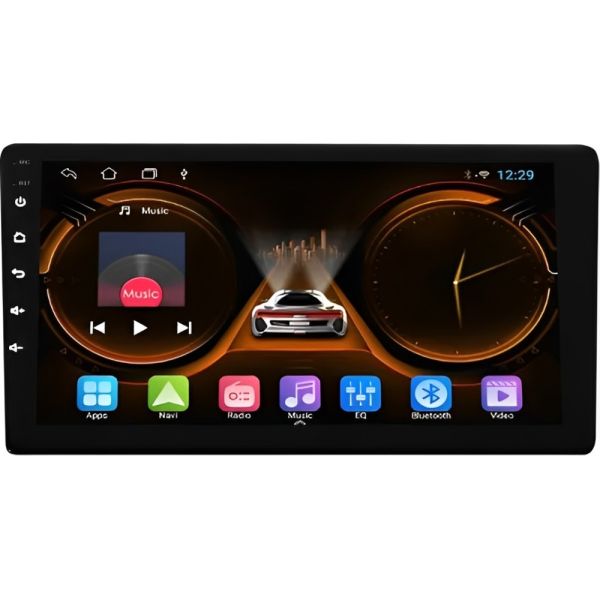 Car Audio Hetzer Universal H-PRO 9" CarPlay Bluetooth + Câmera para Auto Hetzer - Preto