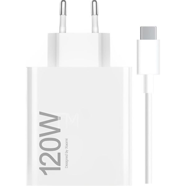 Carregador de Parede Xiaomi HyperCharge MDY-14-EE USB-A 120 W - Branco + Cabo USB-C