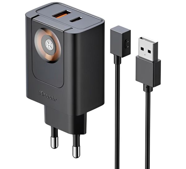Carregador Mcdodo CH-3700 para Apple Watch 2 em 1 30 W - Preto