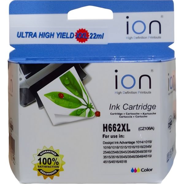 Cartucho de Tinta ION HP 662XL - Colorido 22mL