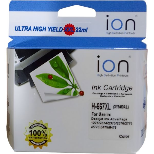 Cartucho de Tinta ION HP 667XL - Colorido 22mL