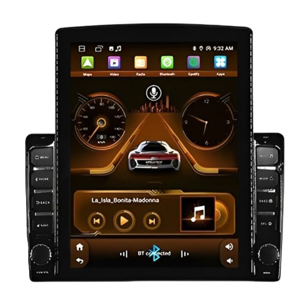 Central Multimídia Universal Hetzer Argon Max 9.7" + Câmera Traseira com Sensor - Preto