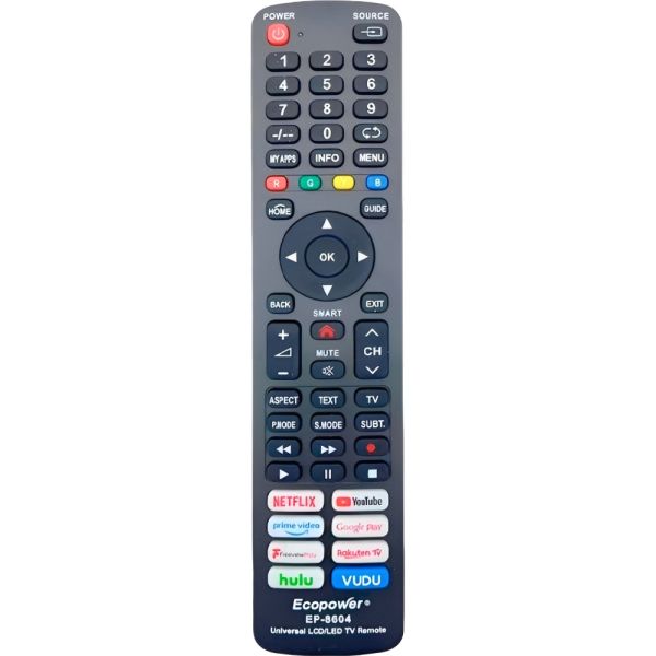 Controle Remoto Universal Ecopower EP-8604 - Preto