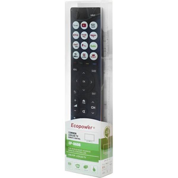 Controle Remoto Universal Ecopower EP-8606 - Preto