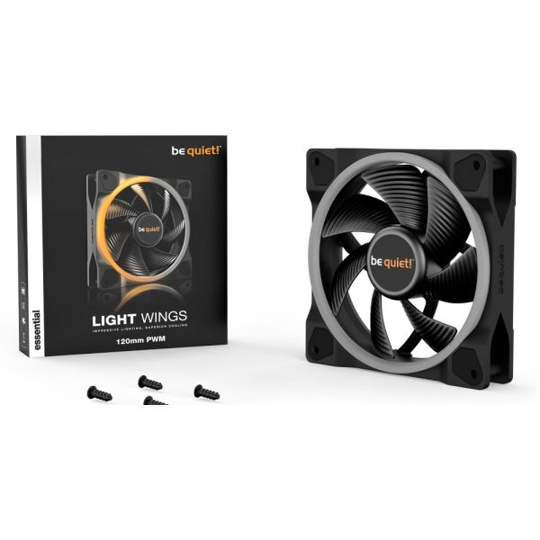 Cooler Be quiet! Light Wings 120mm PWM ARGB - Preto (BL072)