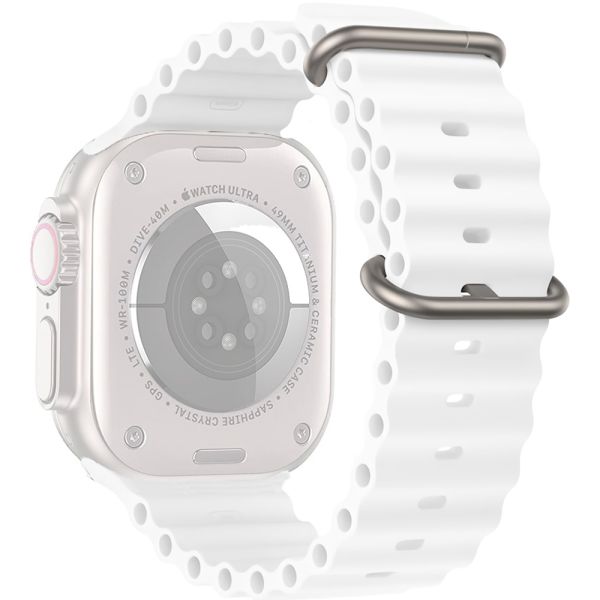 Correia de Silicone 4Life Ocean para Apple Watch 42/44/45/49 mm - Branco