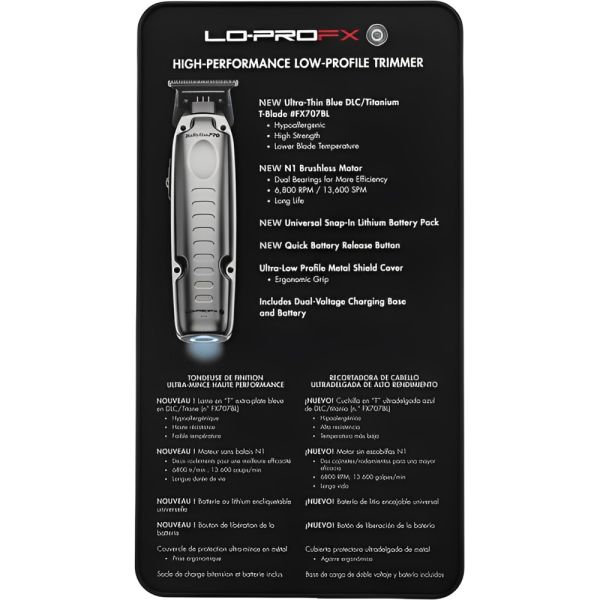 Cortador de Cabelo BaBylissPRO FXONE FX729 Recarregável - Silver