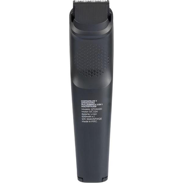 Cortador de Cabelo Quanta QTCAM20 MultiStyle20 2 em 1 Sem Fio - Cinza/Preto