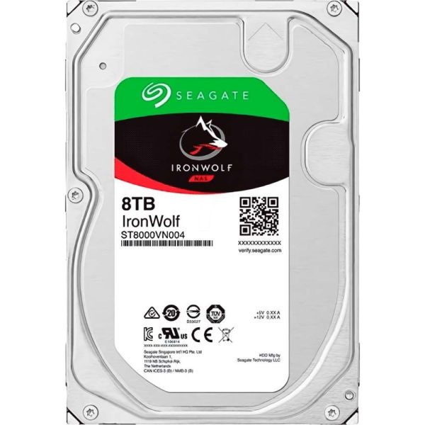 Disco Rígido Interno Seagate IronWolf NAS 8 TB (ST8000VN004)