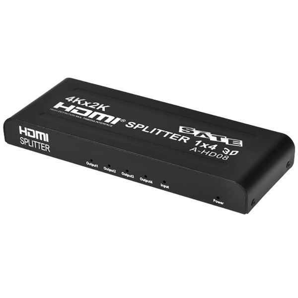 Divisor HDMI Satélite 4K A-HD08 4 em 1 - Preto