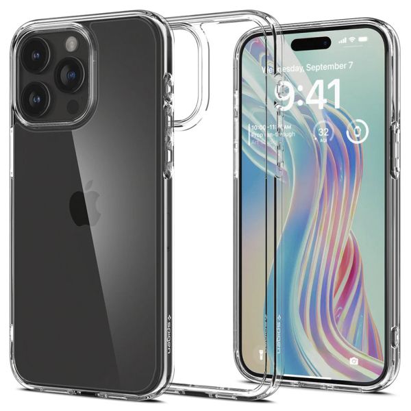 Estojo Protetor Spigen Crystal Hybrid ACS06471 para iPhone 15 Pro - Crystal Clear