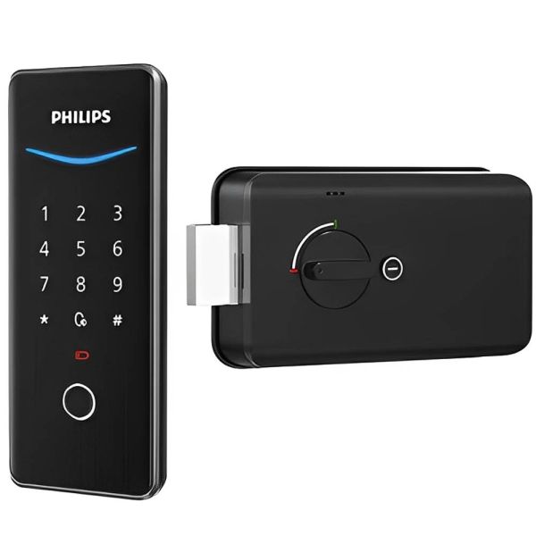 Fechadura Digital Philips DDL503-13HBS Impressão Digital App - Preto