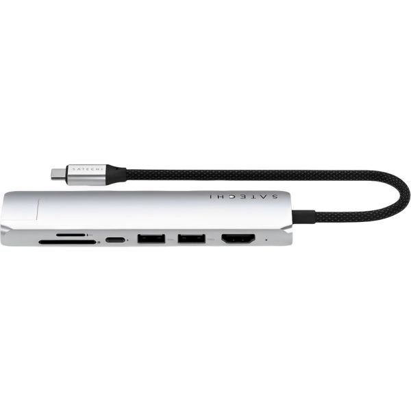 Hub Satechi Multiportas 7 em 1 USB-C - Prata (ST-P7SS)