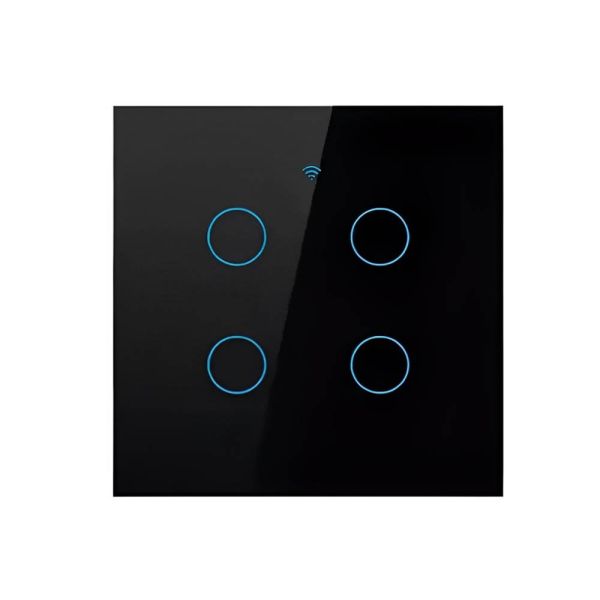 Interruptor de Luz Inteligente Moes WRS-BR4 4 Botões - Preto