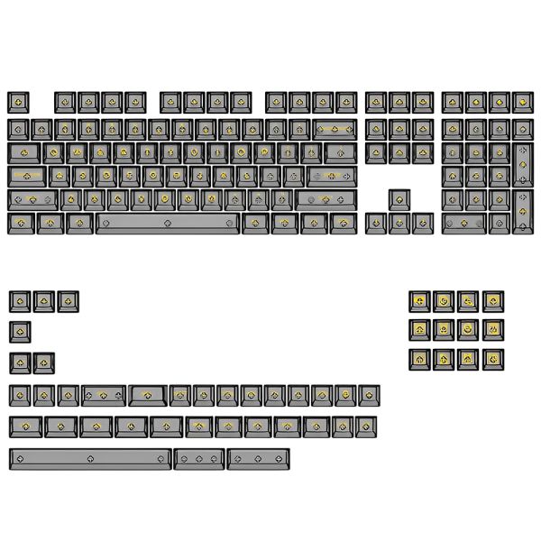 Jogo de Teclas Akko Keycap V2 - Clear Black 155 peças