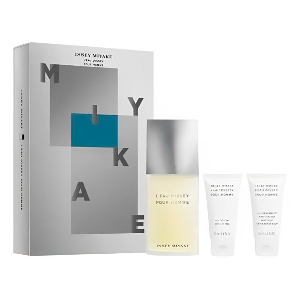 Kit Perfume Issey Miyake L'eau D'Issey Pour Homme EDT 125mL - Masculino 3 peças