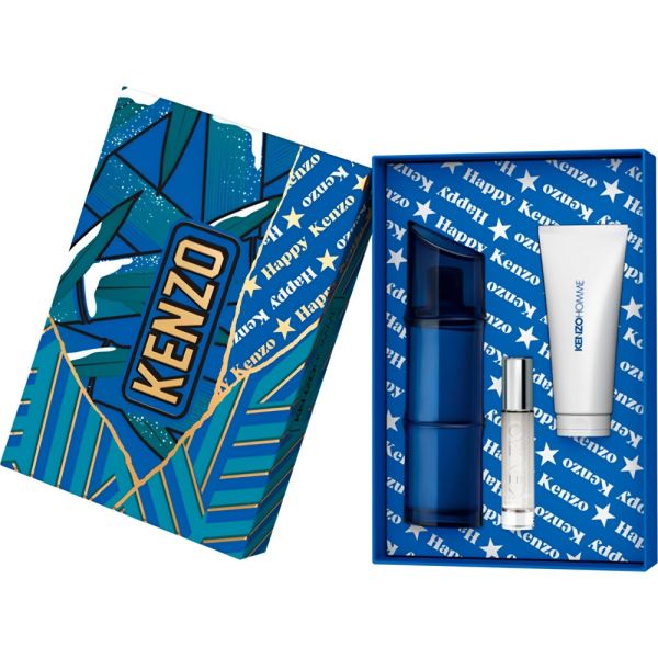 Kit Perfume Kenzo Homme EDT Intense - Masculino 3 peças