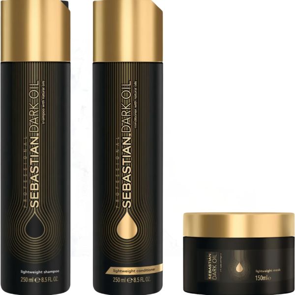 Kit Sebastian Dark Oil Shampoo 250mL + Condicionador 250mL + Máscara Capilar 150mL