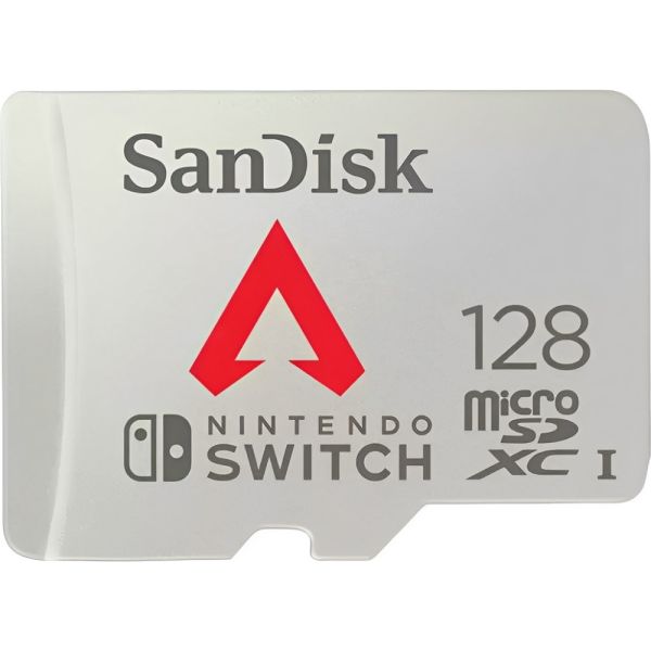 Memória Micro SD Sandisk Nintendo Apex 100-90MB/S 128 GB (SDSQXAO-128G-GN6ZY)
