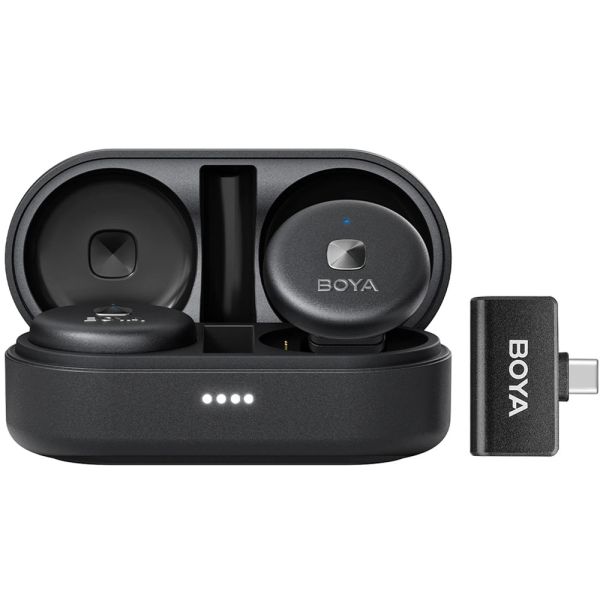 Microfone de Lapela Boya OMIC-U Sem Fio USB-C - Preto