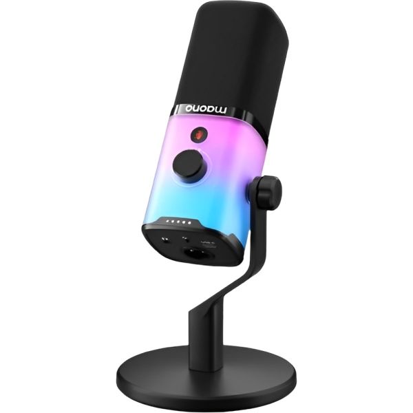 Microfone Gamer Maono PD100X RGB USB-C/XLR - Preto