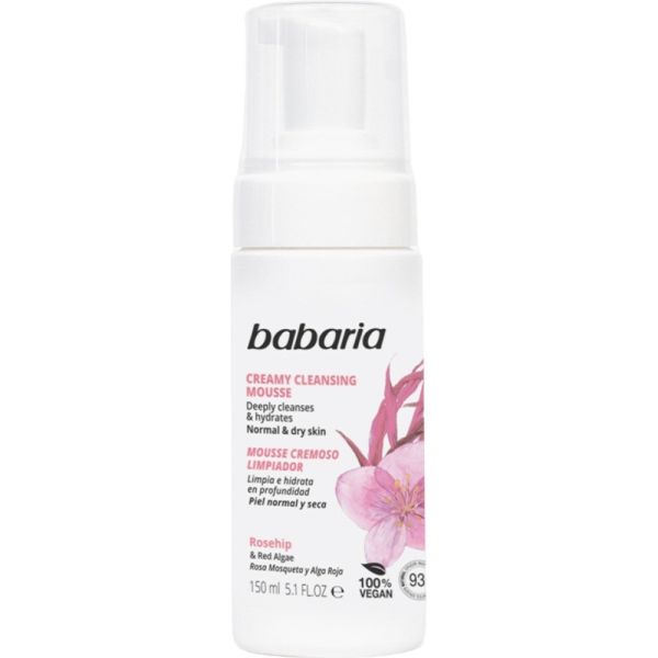 Mousse de Limpeza Facial Babaria Cremosa Rosehip - 150mL