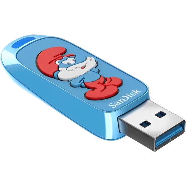 Pendrive SanDisk Smurfs USB 3.2 128 GB - Azul (SDCZIS-128G-G46)